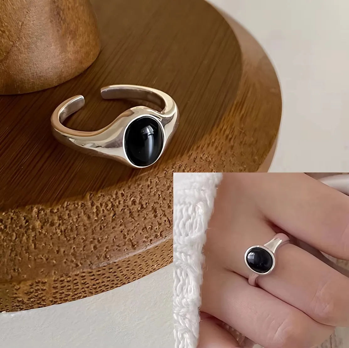 VENTFILLE 925 Sterling Silver Double Layer Vintage Twisted Ring For Female Gift Trend Open Adjustable Design Jewelry Wholesale