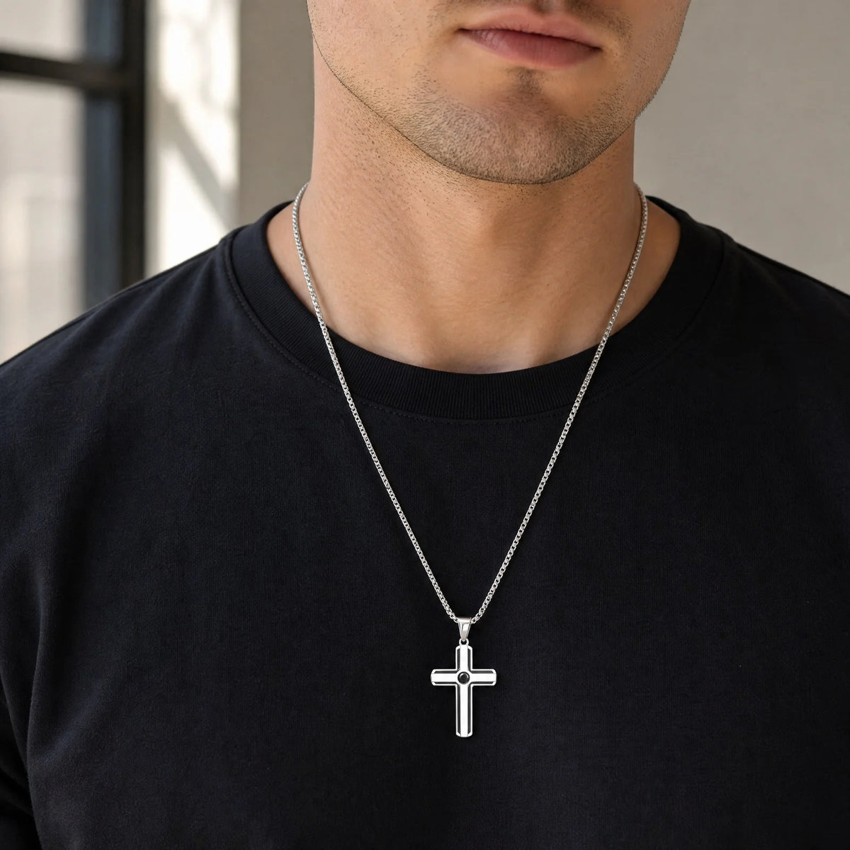 PENDRA Cross Enamel Pendant Necklace