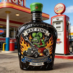 Rat Fink Tribute Whiskey Decanter, Hot Rod Design Collectible Liquor Bottle for Car Enthusiasts