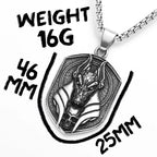 PENDRA Egyptian God Anubis Steel Necklace