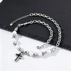 PENDRA Cross Pearl Beaded Necklace