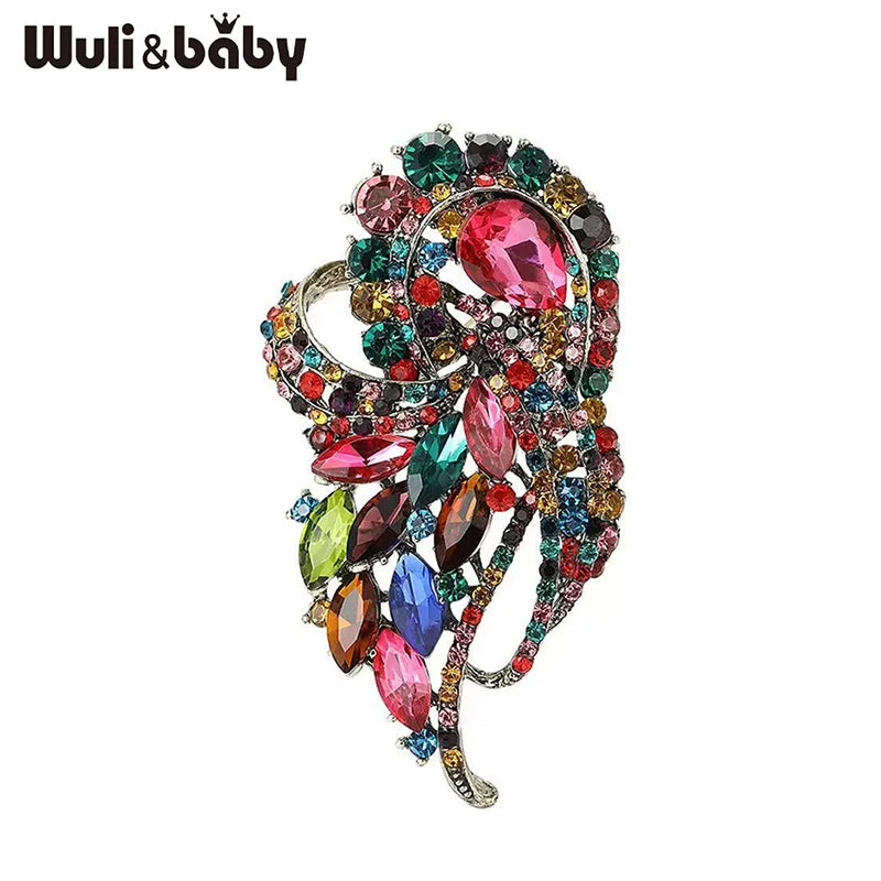 PENDRA Aurelia Rhinestone Flower Brooch