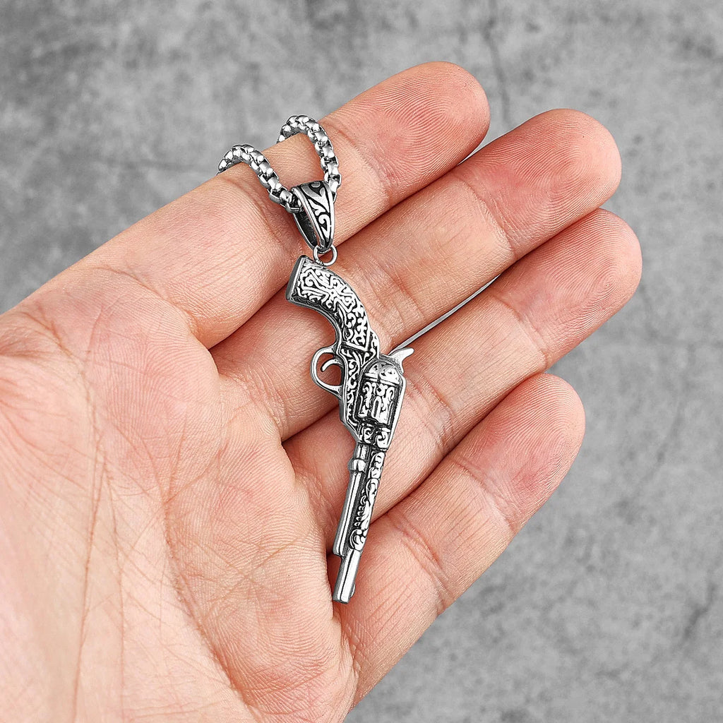PENDRA Revolver Steel Necklace