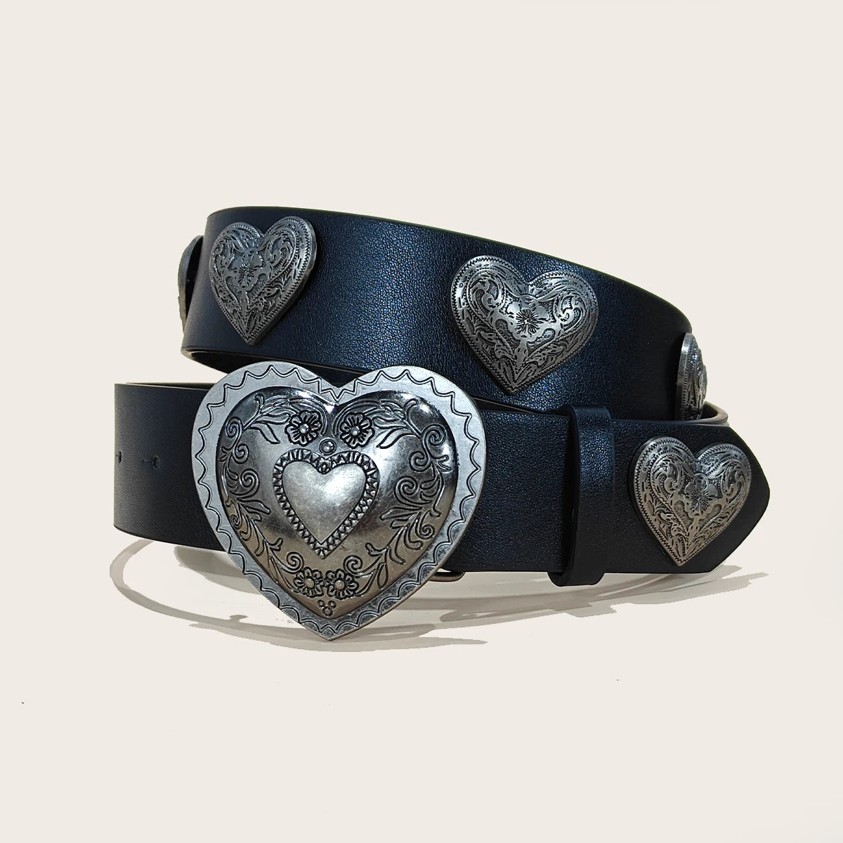 Love buckle PU leather belt Male fashion casual jeans Waistband Female Retro Designer belt leisure suitable for daily commuting