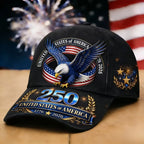 2026 250Th Anniversary Blue Eagle And Stars And Stripes Print Cap, Patriotic Baseball Cap for Men And Women, Commemorative U.S.
