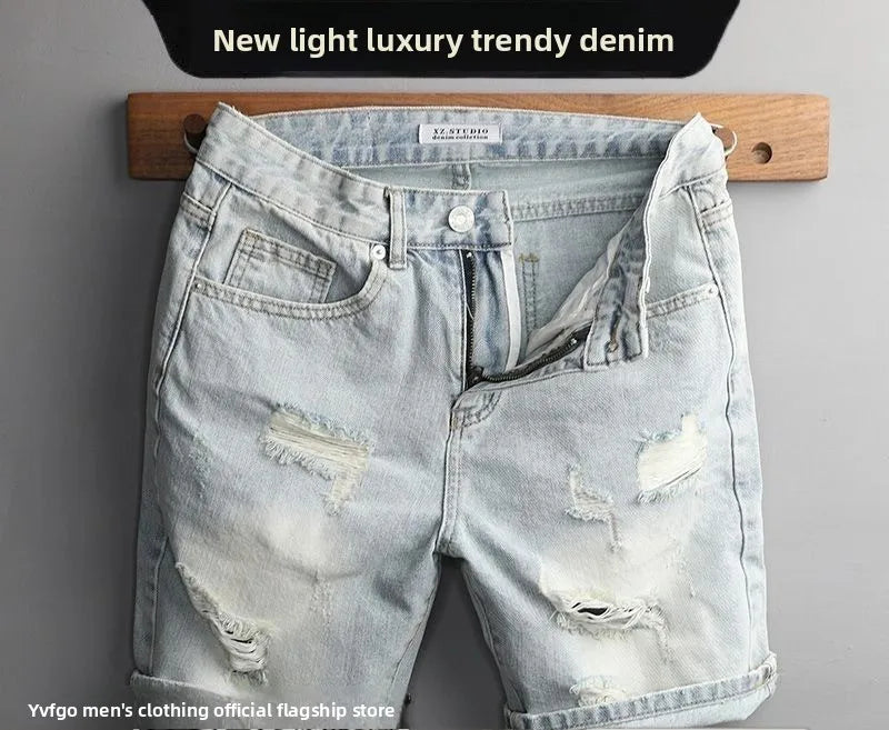 PENDRA Light Blue Korean Shorts