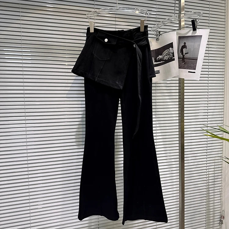 PENDRA Micro Flared Fake Two Pants