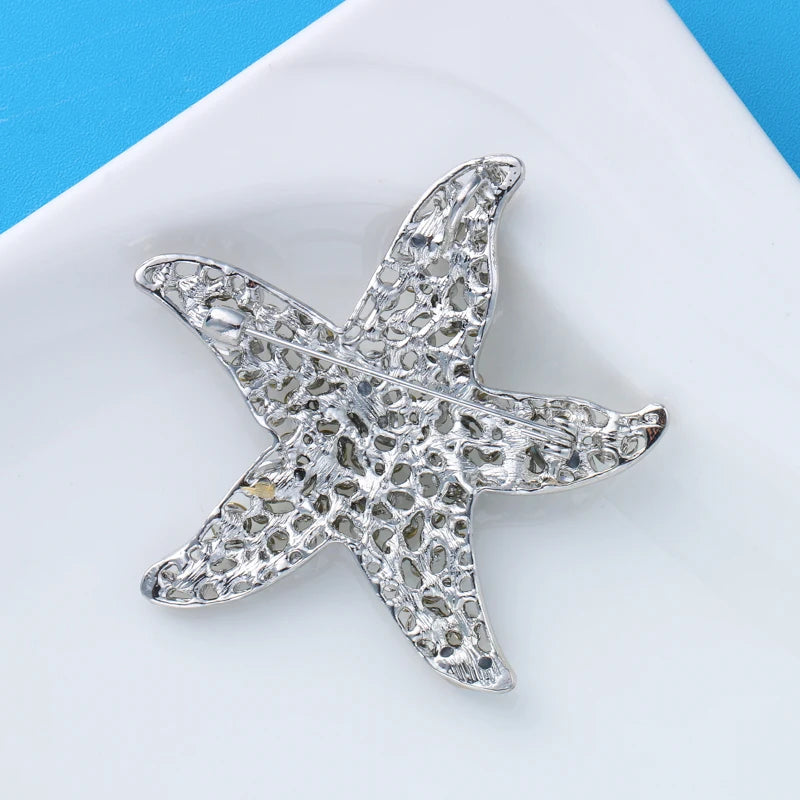 PENDRA Marina Sparkling Starfish Brooch