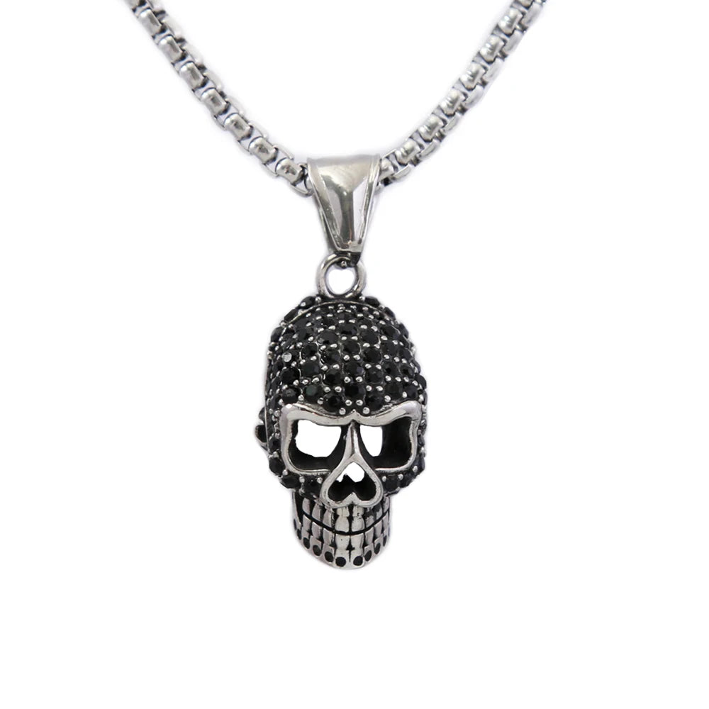 PENDRA Skullpunk Gothic Hip Hop Skull Pendant