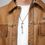 Christmas Candy Cane Men Necklaces Stainless Steel Pendant Chain Women Fashion Jewelry Punk New In Accessories Gifts Wholesale