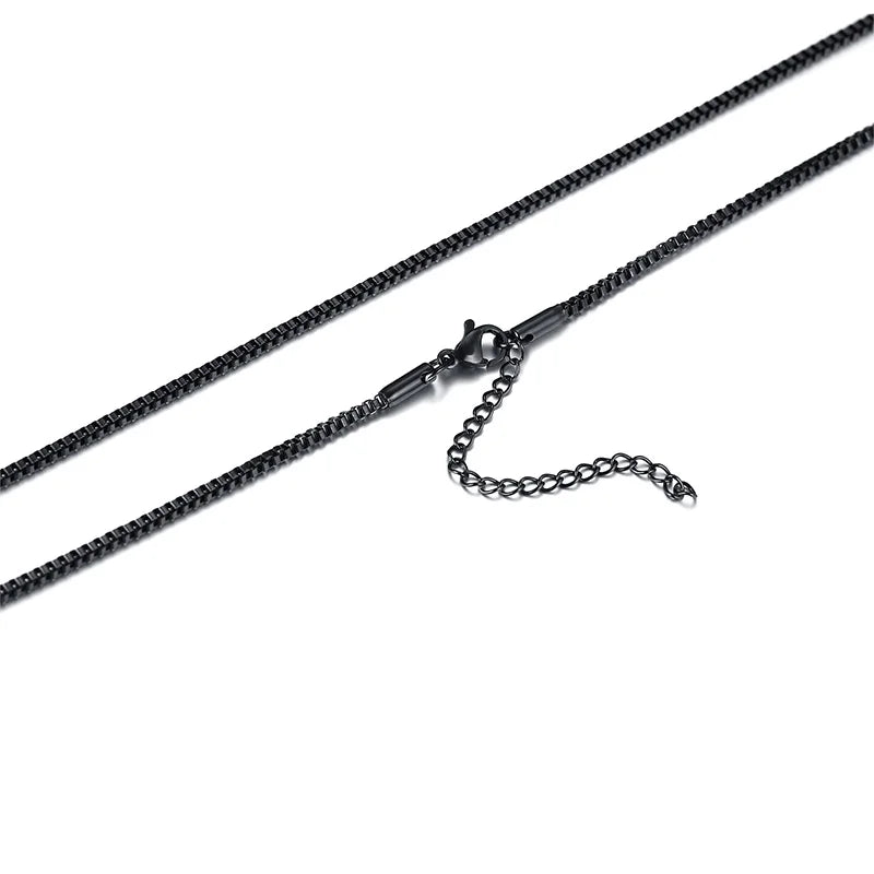 1/2/3mm Box Chain Necklaces for Men Women,Delicate Square Stainless Steel Chains Links Collars,Jewelry Gift 18To24 Inch