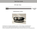 PENDRA Heralia Leather Black Rivet Studded Luxury Belt