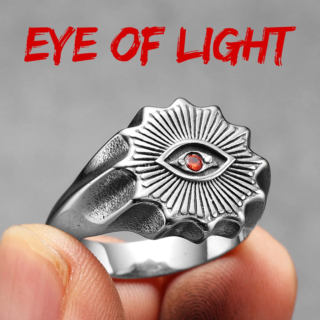 PENDRA Masonic Illuminati Eye Steel Ring