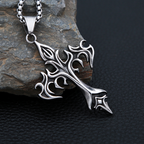 PENDRA Flamecross Gothic Flame Cross Pendant