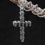 Gothic Skull Cross Amulet Stainless Steel Men Women Necklaces Pendants Chain Punk Trendy  Jewelry Creativity Gift Wholesale