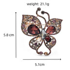 PENDRA Swallowtail Crystal Butterfly Brooch