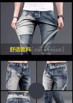 Spring Summer New Vintage Casual Slimming Straight-Leg Pants Washed Loose Micro-Cone Workwear Jeans for Men Man Clothes