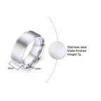 PENDRA Inclined Plane Matte Steel Ring