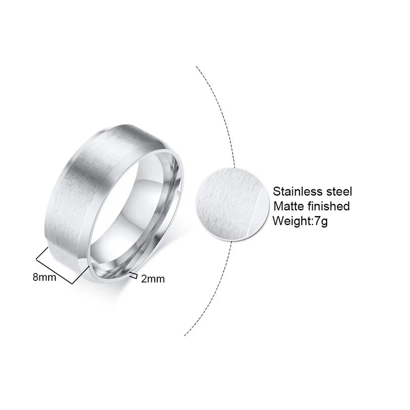 PENDRA Inclined Plane Matte Steel Ring