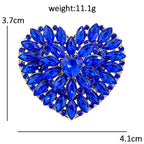 PENDRA Amoura 2-Color Crystal Heart Brooch