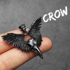PENDRA Raven Crow Steel Necklace