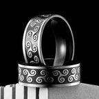 PENDRA Celtic Knot Rock Steel Ring