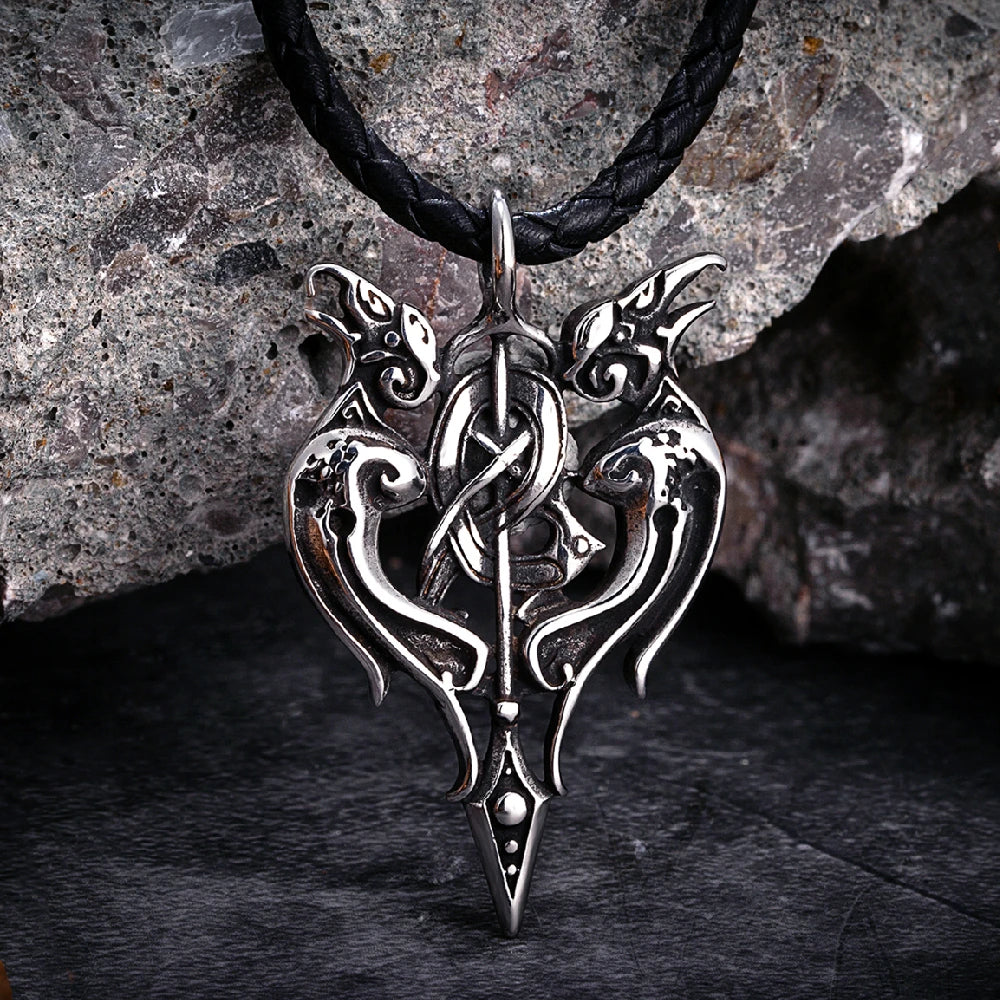 PENDRA Crow Rune Necklace
