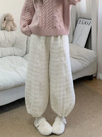 PENDRA Diamond Grid Cotton Pants