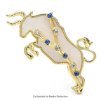 PENDRA 2 Colors Shell Taurus Brooch