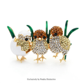 PENDRA 3 Full Sparkling Rhinestone Chick Brooch