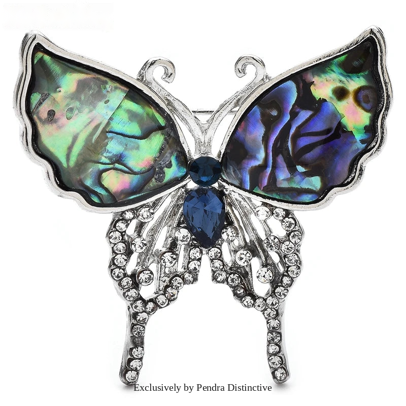 PENDRA Abalone Shell Butterfly Brooch