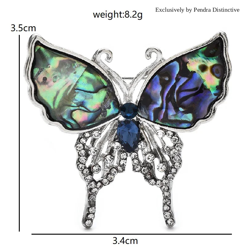 PENDRA Abalone Shell Butterfly Brooch