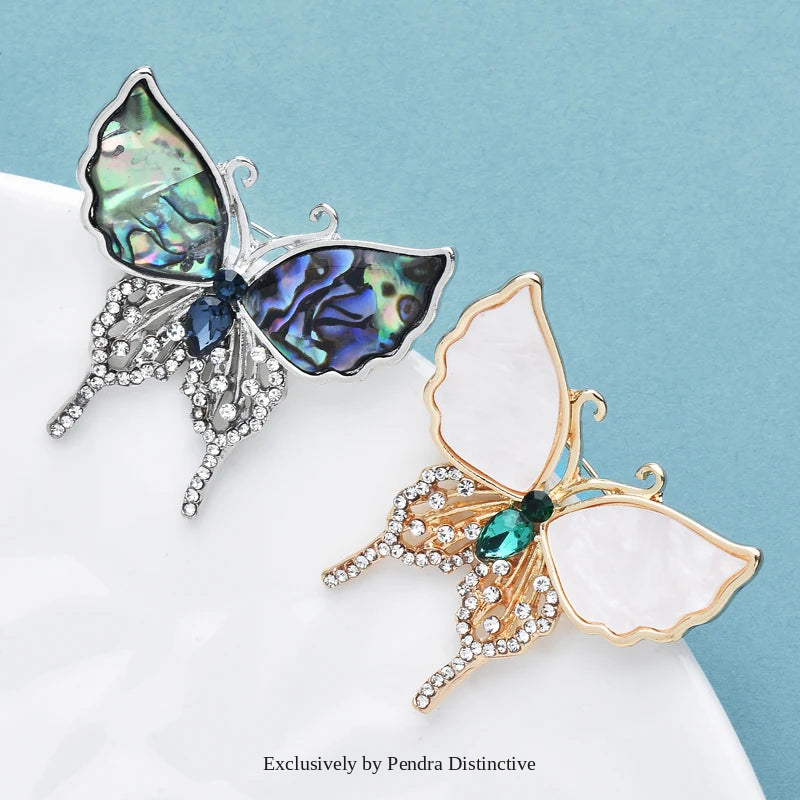 PENDRA Abalone Shell Butterfly Brooch