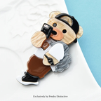 PENDRA Acrylic Bear Phone Scene Brooch