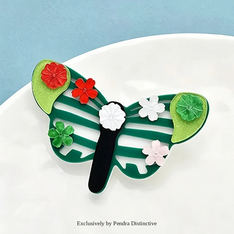 PENDRA Acrylic Cartoon Butterfly Brooch