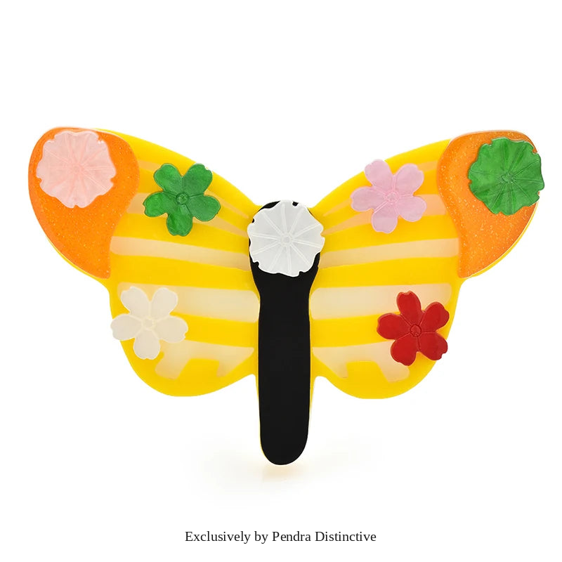 PENDRA Acrylic Cartoon Butterfly Brooch
