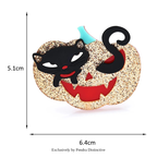 PENDRA Acrylic Cat Pumpkin Brooch