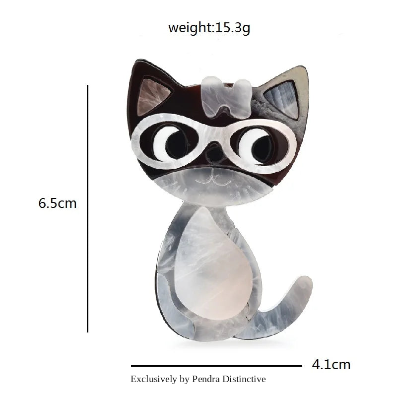 PENDRA Acrylic Cute Cat Brooch