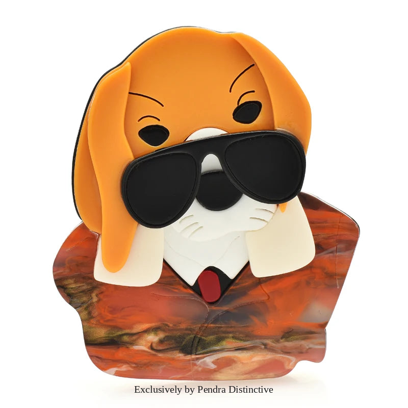 PENDRA Acrylic Dog Brooch
