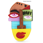 PENDRA Acrylic Creative Face Brooch
