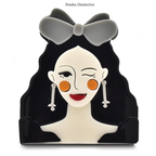 PENDRA Acrylic Beautiful Face Brooch