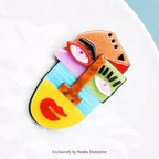 PENDRA Acrylic Creative Face Brooch