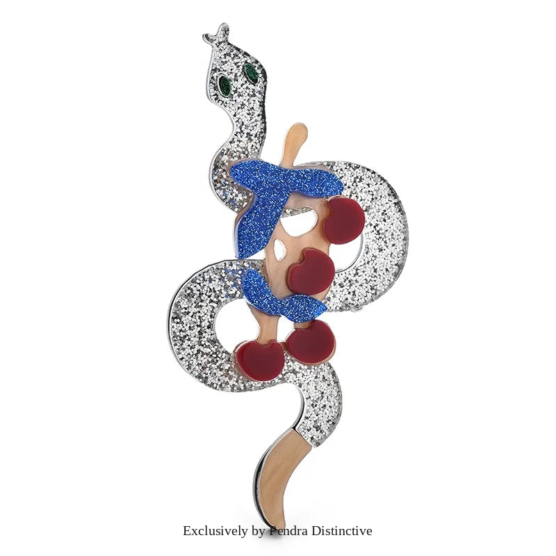 PENDRA Acrylic Snake Brooch