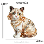 PENDRA Adorable Kitty Rhinestone Brooch