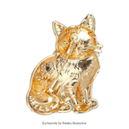 PENDRA Adorable Kitty Rhinestone Brooch