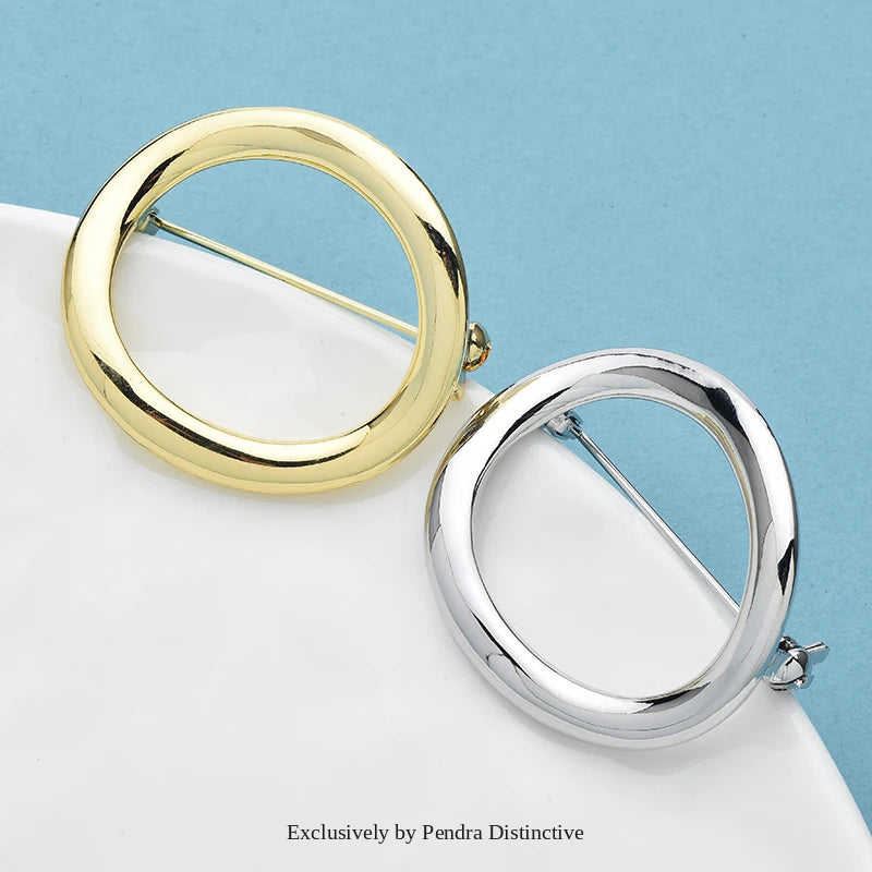 PENDRA Alloy Circle Brooch