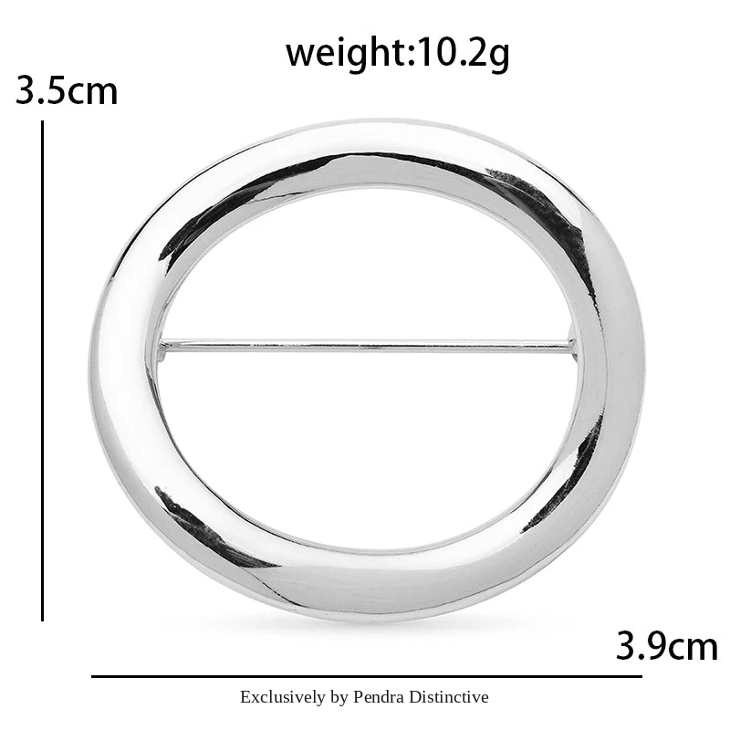 PENDRA Alloy Circle Brooch