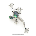 PENDRA Alloy Natural Shell Frog Brooch