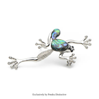 PENDRA Alloy Natural Shell Frog Brooch