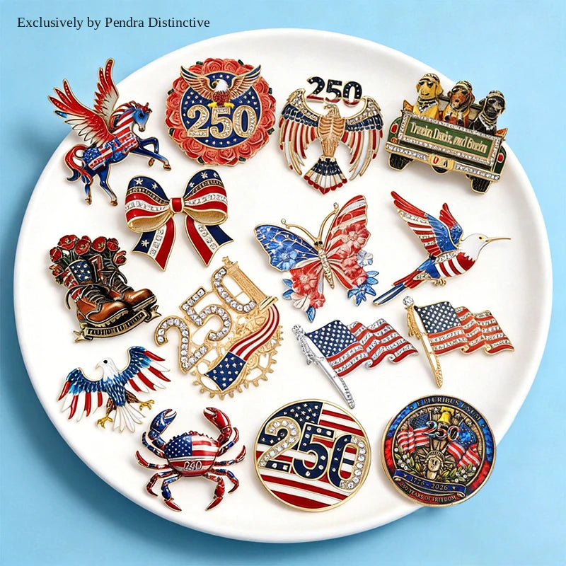 PENDRA America's 250th Independence Day Brooch